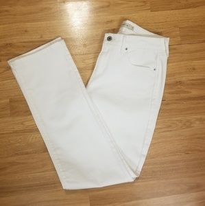 505 Levi's White Denim straight leg